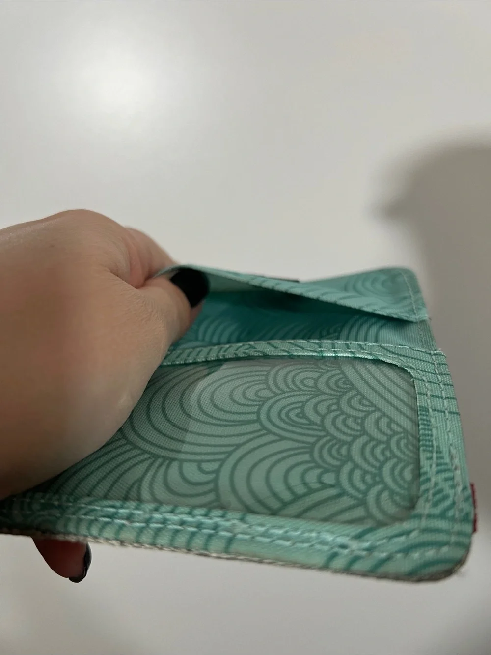 Haiku Card Holder RFID Shielded Elastic Strap Folding Flax Cotton